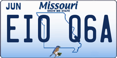 MO license plate EI0Q6A