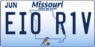 MO license plate EI0R1V
