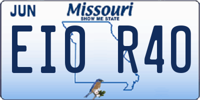 MO license plate EI0R4O