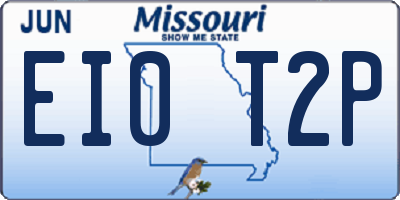 MO license plate EI0T2P