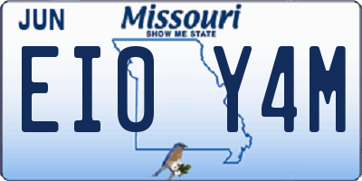 MO license plate EI0Y4M