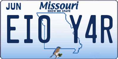 MO license plate EI0Y4R