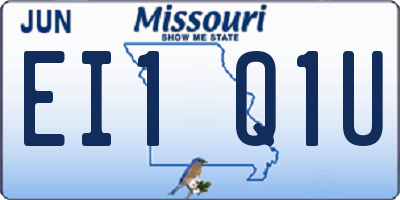 MO license plate EI1Q1U