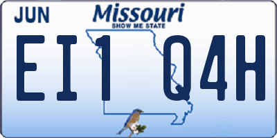 MO license plate EI1Q4H