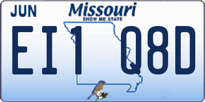 MO license plate EI1Q8D