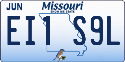 MO license plate EI1S9L