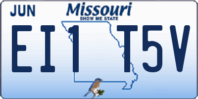 MO license plate EI1T5V