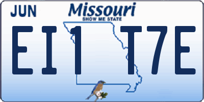MO license plate EI1T7E