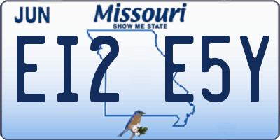 MO license plate EI2E5Y