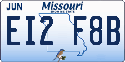 MO license plate EI2F8B