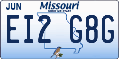 MO license plate EI2G8G