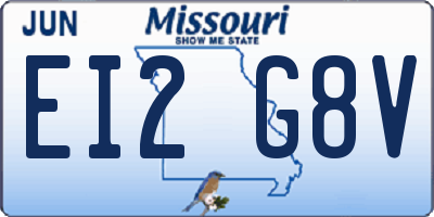 MO license plate EI2G8V
