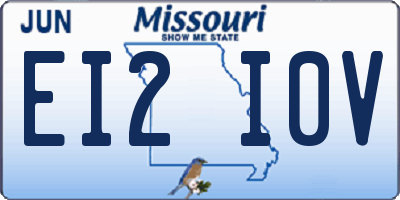 MO license plate EI2I0V