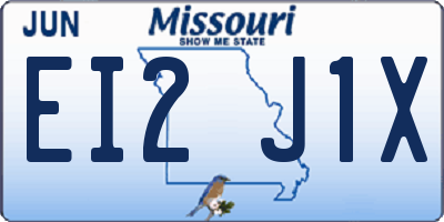 MO license plate EI2J1X