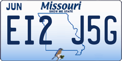 MO license plate EI2J5G