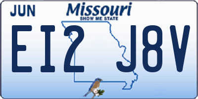 MO license plate EI2J8V