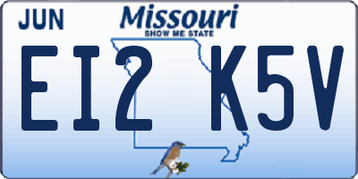 MO license plate EI2K5V