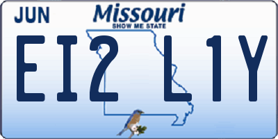 MO license plate EI2L1Y