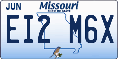 MO license plate EI2M6X