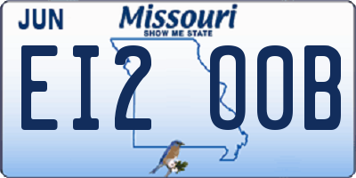 MO license plate EI2O0B