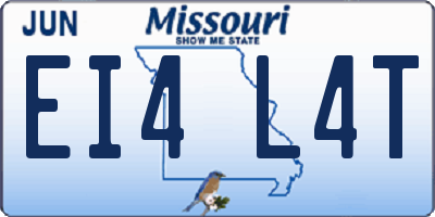 MO license plate EI4L4T