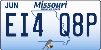MO license plate EI4Q8P