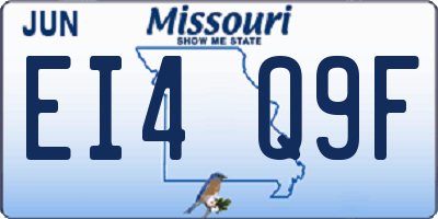 MO license plate EI4Q9F