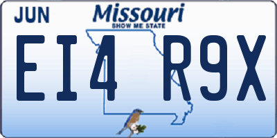 MO license plate EI4R9X