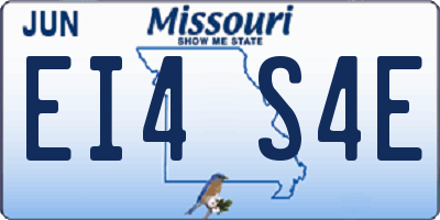 MO license plate EI4S4E