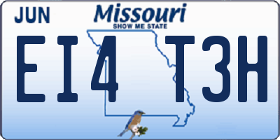 MO license plate EI4T3H