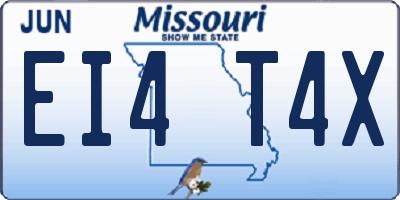 MO license plate EI4T4X