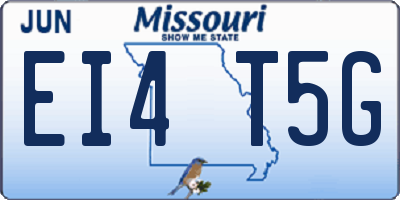 MO license plate EI4T5G