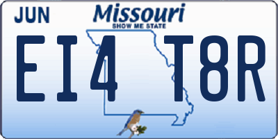 MO license plate EI4T8R