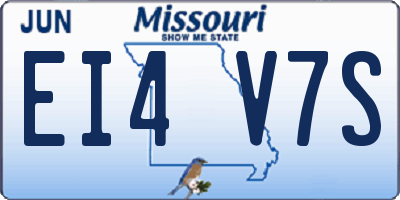 MO license plate EI4V7S