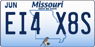 MO license plate EI4X8S
