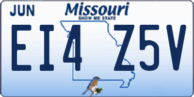 MO license plate EI4Z5V