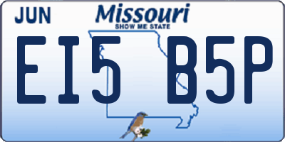 MO license plate EI5B5P