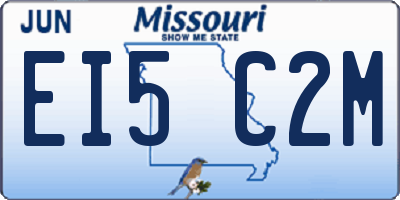 MO license plate EI5C2M