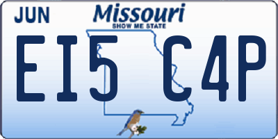 MO license plate EI5C4P
