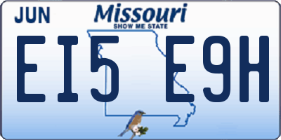 MO license plate EI5E9H