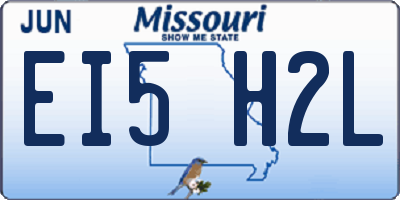 MO license plate EI5H2L