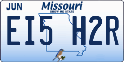 MO license plate EI5H2R
