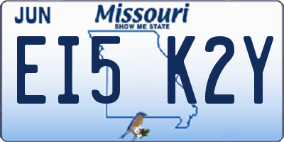 MO license plate EI5K2Y