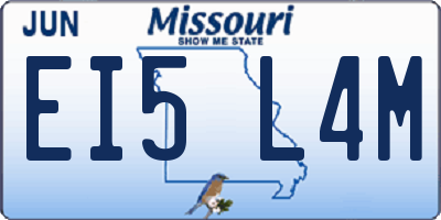 MO license plate EI5L4M