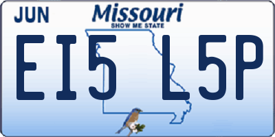 MO license plate EI5L5P