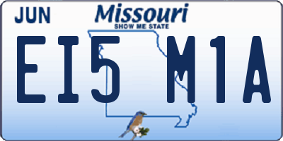 MO license plate EI5M1A