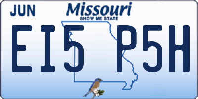 MO license plate EI5P5H
