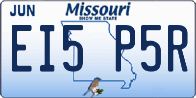 MO license plate EI5P5R