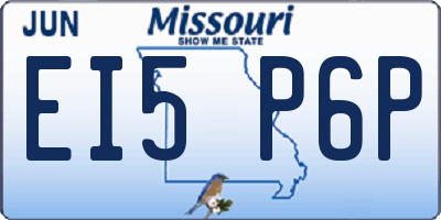 MO license plate EI5P6P