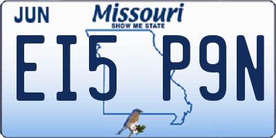 MO license plate EI5P9N